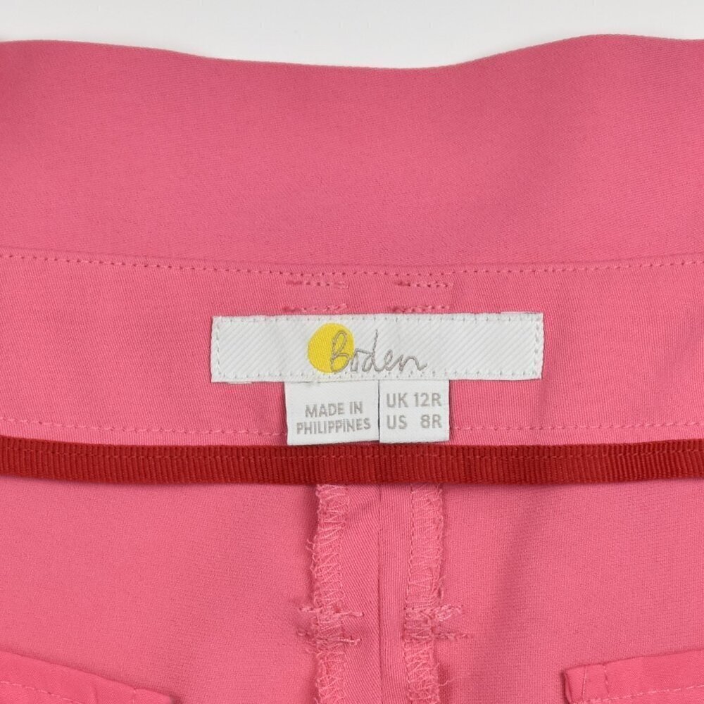 Boden Melina Paperbag Tie Waist Poppy Pants - 8 - Picture 5 of 6